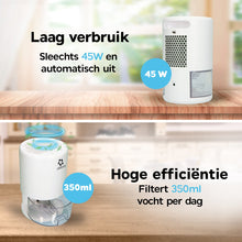 AIRBAN® Extreem stille Luchtontvochtiger met Slaap Modus - Perfecte Condensdroger voor badkamers - Slaapkamers - Caravans - Ontvochtigd 350ml per dag - 2-in-1 Luchtreiniger & Dehumidifier