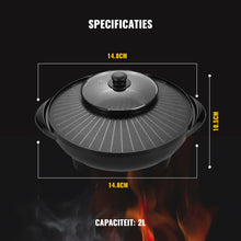 SEZGoods 2-in-1 Chinese Hotpot & Koreaanse BBQ - Inclusief Hotpot Kruiden - Partypan - Roestvrij staal