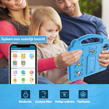 Sez Goods Kindertablet - 64GB - 10 Inch - Incl Hoesje, Screenprotector, Oordopjes - Kids Tablet - Android 12.0 - Kindertablet vanaf 3 jaar - Blauw