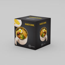 SEZGoods Ramen Bowl - Inclusief Bestek - Deksel Met Telefoonhouder - Wit - Noodle kom - Noodle Bowl - Mini Pan