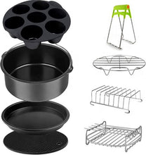 Luxury Airfryer Accessories - 8 Piece Set - 20 cm - Airfryer Baking Mold - Airfryer Baking Set