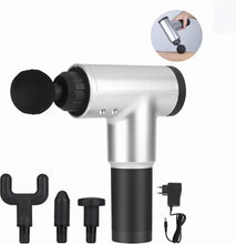 Multifunctionele Massagegun - Incl. 4 opzetstukken - Grijs - Massage pistool - Theragun - Hypervolt - Massage