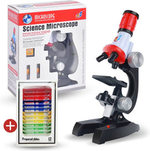 Microscoop met accessoires - Inclusief 12 Extra Slides - Kindermicroscoop 100X-900X - Microscoop voor kinderen - Educatief Speelgoed - Kinder Microscoop - Microscope - Telescope - Leuk Als Cadeau