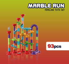 Marble Run Pipeline Toys Set - 93 Delig - Inclusief 30 Knikkers - Marble Rush - Knikkerbaan - Leuk als Cadeau