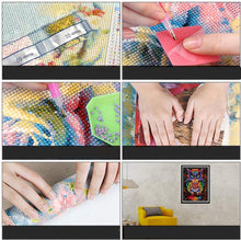 Diamond Painting - Colorful Owl - 30x40cm - Full Package - Round Stones - Mosaic Package Adults