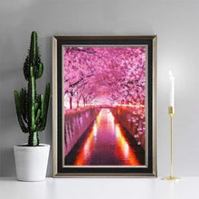 Diamond Painting - Romantische Boom aan het Water - 30x40cm - Volledig Pakket - Ronde Steentjes - Mozaiek Pakket Volwassenen