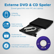 Universele CD Speler Voor Laptop - CD Speler Draagbare - CD Speler Met USB - CD-Spelercomponent - Externe CD Speler - Externe DVD Speler Voor Laptop
