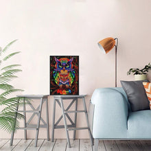 Diamond Painting - Colorful Owl - 30x40cm - Full Package - Round Stones - Mosaic Package Adults