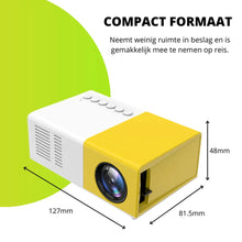 Universele J9 Mini Beamer - 1280×800 - USB - HDMI - 1000 Lumen - Mini Beamer Smartphone - Mini Projector Smartphone