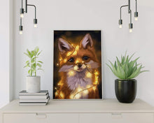 Diamond Painting - Vosje Met Lampjes - 30x30cm - Volledig Pakket - Ronde Steentjes - Mozaiek Pakket Volwassenen