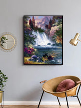 Diamond Painting - Waterval - 30x40cm - Volledig Pakket - Ronde Steentjes - Mozaiek Pakket Volwassenen