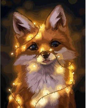 Diamond Painting - Vosje Met Lampjes - 30x30cm - Volledig Pakket - Ronde Steentjes - Mozaiek Pakket Volwassenen