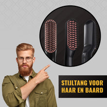 Luxe Baard Stijltang - Baard Borstel - Baardstyler - Mini Stijltang Voor Kort Haar - Hot Comb - Haarverzorging - Voor Dun en Dik Haar