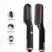Luxe Baard Stijltang - Baard Borstel - Baardstyler - Mini Stijltang Voor Kort Haar - Hot Comb - Haarverzorging - Voor Dun en Dik Haar