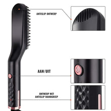 Luxe Baard Stijltang - Baard Borstel - Baardstyler - Mini Stijltang Voor Kort Haar - Hot Comb - Haarverzorging - Voor Dun en Dik Haar