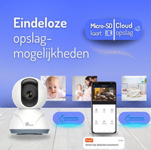 Needs!® Full HD Wifi Babyfoon met Camera WS-Q100A - En App - Camera Beveiliging – Wifi Camera – Camerabewaking - 1080p – Baby Monitor – 2.4GHZ – Wit