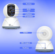 Needs!® Full HD Wifi Babyfoon met Camera WS-Q100A - En App - Camera Beveiliging – Wifi Camera – Camerabewaking - 1080p – Baby Monitor – 2.4GHZ – Wit