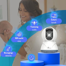 Needs!® Full HD Wifi Babyfoon met Camera WS-Q100A - En App - Camera Beveiliging – Wifi Camera – Camerabewaking - 1080p – Baby Monitor – 2.4GHZ – Wit