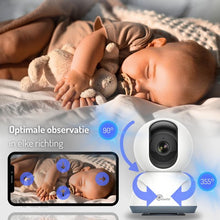 Needs!® Full HD Wifi Babyfoon met Camera WS-Q100A - En App - Camera Beveiliging – Wifi Camera – Camerabewaking - 1080p – Baby Monitor – 2.4GHZ – Wit