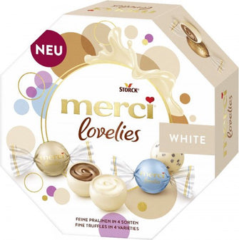 Merci Lovelies - Weiß - 185g - Schokoladengeschenk - Schokoladenbonbons