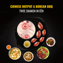 SEZGoods 2-in-1 Chinese Hotpot & Koreaanse BBQ - Inclusief Hotpot Kruiden - Partypan - Roestvrij staal