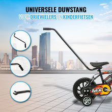 SEZGoods Duwstang Kinderfiets - Universeel - Zwart