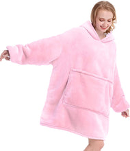 Snuggle Hoodie - Snuggie - Fleece Deken Met Mouwen - Roze - Tv-deken met mouwen - 113 x 74 cm - Plaid - Warmtedeken - Knuffeldeken