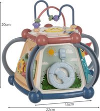 Educatieve Activiteiten Kubus - Speelkubus - Kralenspiraal - Ontwikkeling Kind en Peuter - Leerzaam - Vormenstoof - Activity Center Baby - Baby Cadeau