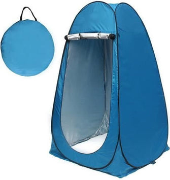Universelles Duschzelt - Blau - 110x110x190 (LxBxH) - Schuppenzelt Camping - Umkleidezelt - Wasserbeständig - Faltbar - Inkl. Aufbewahrungstasche 