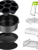Luxury Airfryer Accessories - 8 Piece Set - 20 cm - Airfryer Baking Mold - Airfryer Baking Set 