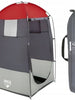 Luxe Douchetent - Grijs/Rood - 110x110x190(lxbxh) - Schuurtent Camping - Omkleedtent - Waterbestendig - Opvouwbaar - Incl. Opbergtas