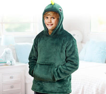 Oodie Kids - Dinosaurus - Fleece Deken - Plaid Met Mouwen - Hoodie Deken Blanket- Snuggie - Kids