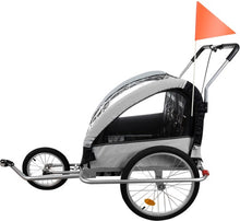 Bicycle Trailer For Children - 3 in 1 - Suitable for 2 Children - Children's Bicycle Trailer - Child Bicycle Trailer - Dog Bicycle Trailer 