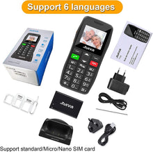 Seniorentelefon mit großen Tasten – Senioren-GSM – SOS-Taste – Prepaid-Telefon mit SIM-Karte 