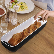 Luxe Ontbijtkoek Bewaardoos Met Snijplank En Mes - Zwart - Met Bamboe deksel - Brooddoos - Ontbijtkoek Vershouddoos