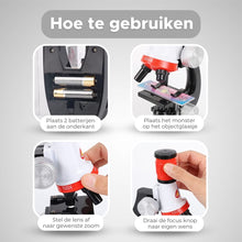 Microscoop met accessoires - Inclusief 12 Extra Slides - Kindermicroscoop 100X-900X - Microscoop voor kinderen - Educatief Speelgoed - Kinder Microscoop - Microscope - Telescope - Leuk Als Cadeau