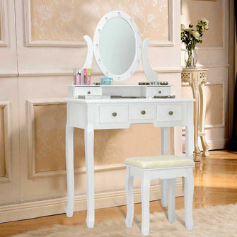 Luxury Dressing Table With Mirror And Lighting - Including Stool - Dressing Table For Girls - Dressing Table Children - Make Up Table With Mirror - Make Up Table Children 