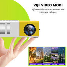 Universele J9 Mini Beamer - 1280×800 - USB - HDMI - 1000 Lumen - Mini Beamer Smartphone - Mini Projector Smartphone
