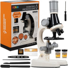 Mikroskop mit Zubehör – Enthält 12 zusätzliche Vorbereitungen – Kindermikroskop – Bis zu X1200 – Mikroskop für Kinder – Lernspielzeug – Kindermikroskop – Mikroskop – Teleskop 