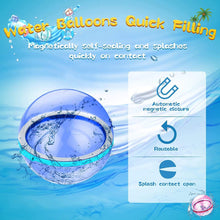 Wiederverwendbare Wasserballons – 6 Stück – inklusive Aufbewahrungstasche – Ballons selbstschließend – Wasserballons – Wasserball 