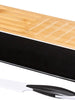 Luxury Gingerbread Storage Box with Cutting Board and Knife - Black - With Bamboo Lid - Bread Box - Gingerbread Fresh Storage Box 