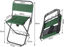 Fishing chair Foldable - With 3 rod holders Fishing chair - Fishing stool - Carp chair - Camping chair - Folding chair Outdoor - Folding chair - Camping chair Foldable 