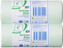 Organic waste bags - Compostable garbage bags 24 Liters - 1 roll = 10 bags - Biodegradable waste bags