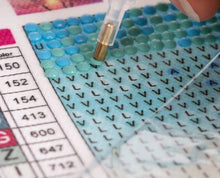 Diamantgemälde – Fuchs mit Lichtern – 30 x 30 cm – Komplettpaket – runde Steine ​​– Mosaikpaket für Erwachsene 