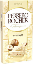 4 Stuks Ferrero Rocher Repen Origineel - 4x 90 Gram - Wit - Hazelnoot - Chocolade Reep
