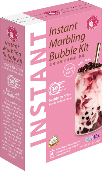 Machen Sie Ihren eigenen Bubble Tea – Erdbeergeschmack – Tapioka-Perlen für Bubble Tea – Tapioka-Perlen – Boba-Tapioka-Kugeln – Bubble Tea-Perlen – Japanische Süßigkeiten 