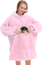 Snuggle Hoodie - Snuggie - Fleece Deken Met Mouwen - Roze - Tv-deken met mouwen - 113 x 74 cm - Plaid - Warmtedeken - Knuffeldeken