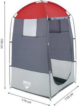 Luxury Shower Tent - Gray/Red - 110x110x190 (lxwxh) - Shed tent Camping - Changing tent - Water resistant - Foldable - Incl. Storage bag 