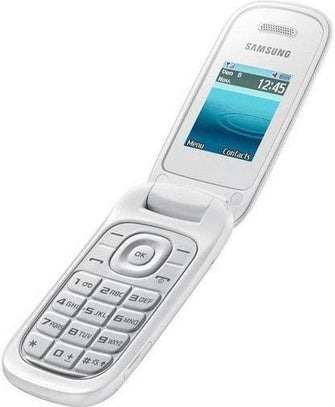 Samsung E1272 – Weiß – inklusive kostenloser SIM-Karte – Klapptelefon ohne SIM-Karte – Prepaid-Telefon mit SIM-Karte – Seniorentelefon – Senioren-GSM 
