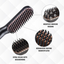 Luxe Baard Stijltang - Baard Borstel - Baardstyler - Mini Stijltang Voor Kort Haar - Hot Comb - Haarverzorging - Voor Dun en Dik Haar